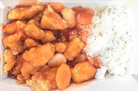 Boilded Rice with HK Style Sweet Sour Chicken